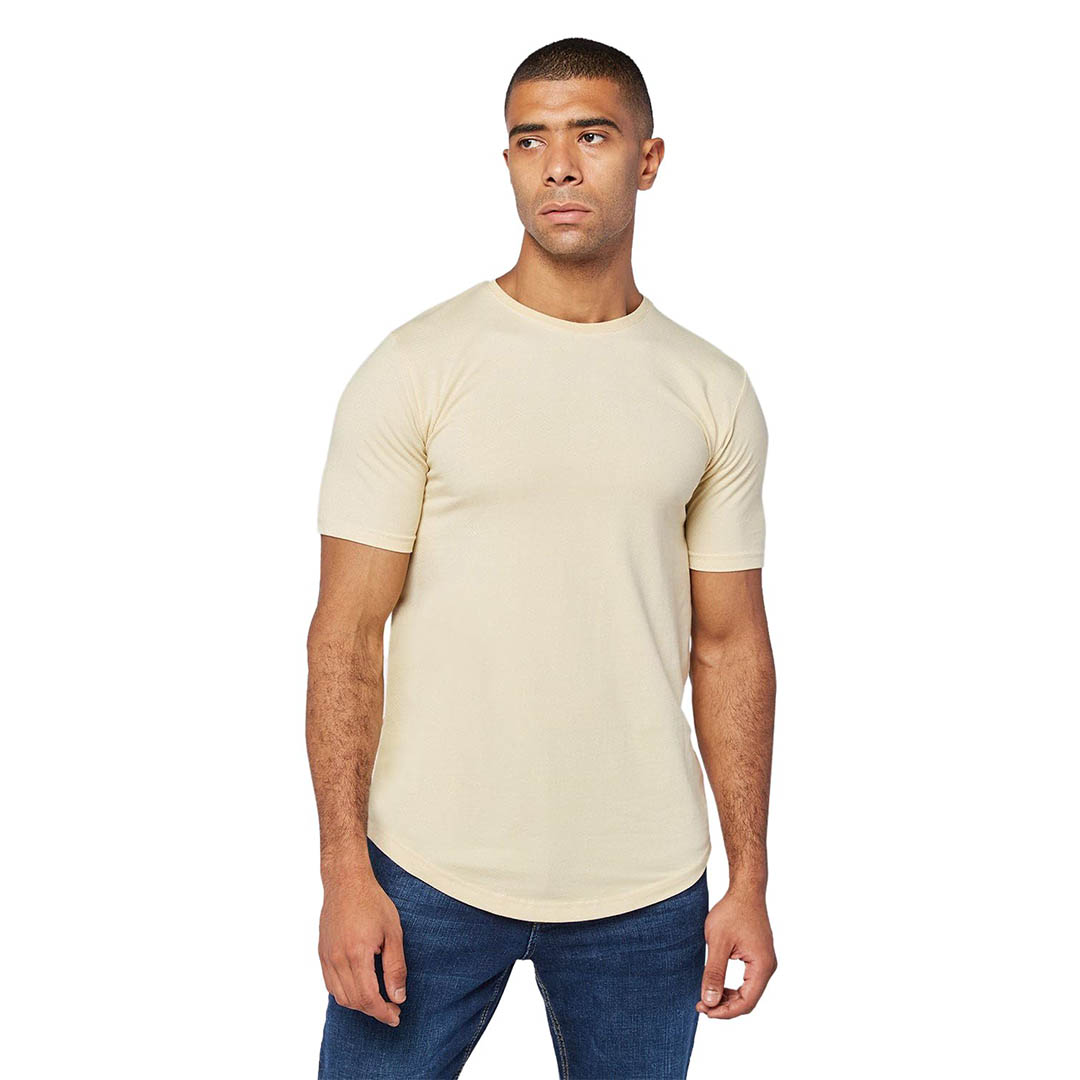 1000273 تي شيرت رجالي نص كم - أصفر