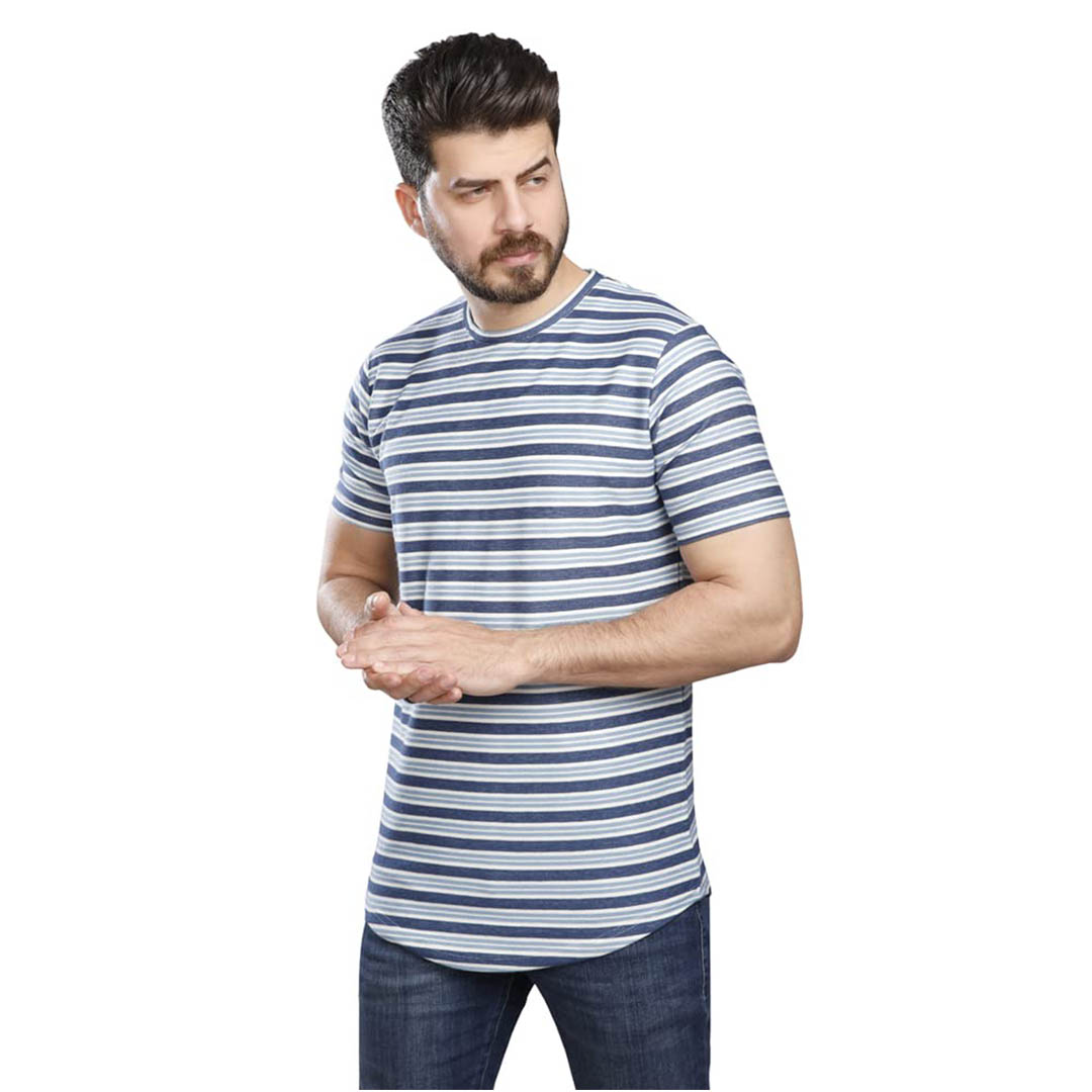 1000274 تي شيرت رجالي نص كم - أزرق