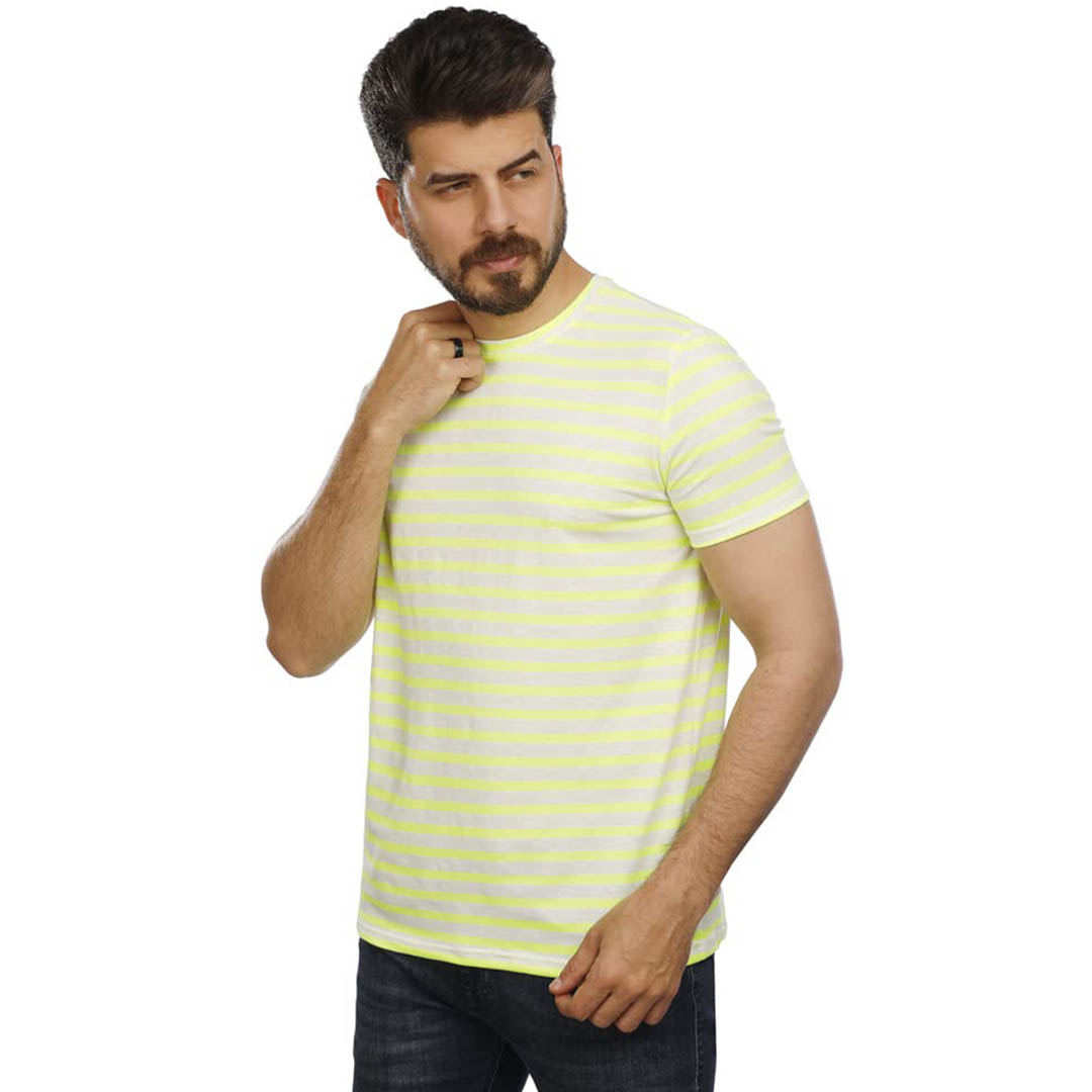1000175 تي شيرت رجالي نص كم - ليموني
