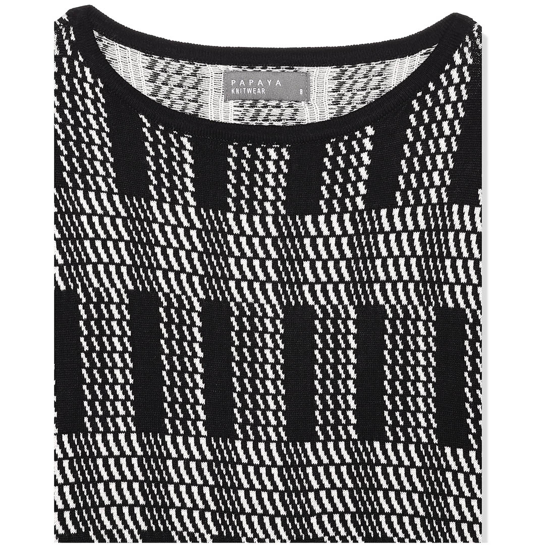 بلوفر حريمي كم طويل - أسود/أبيض 2794192-Grey