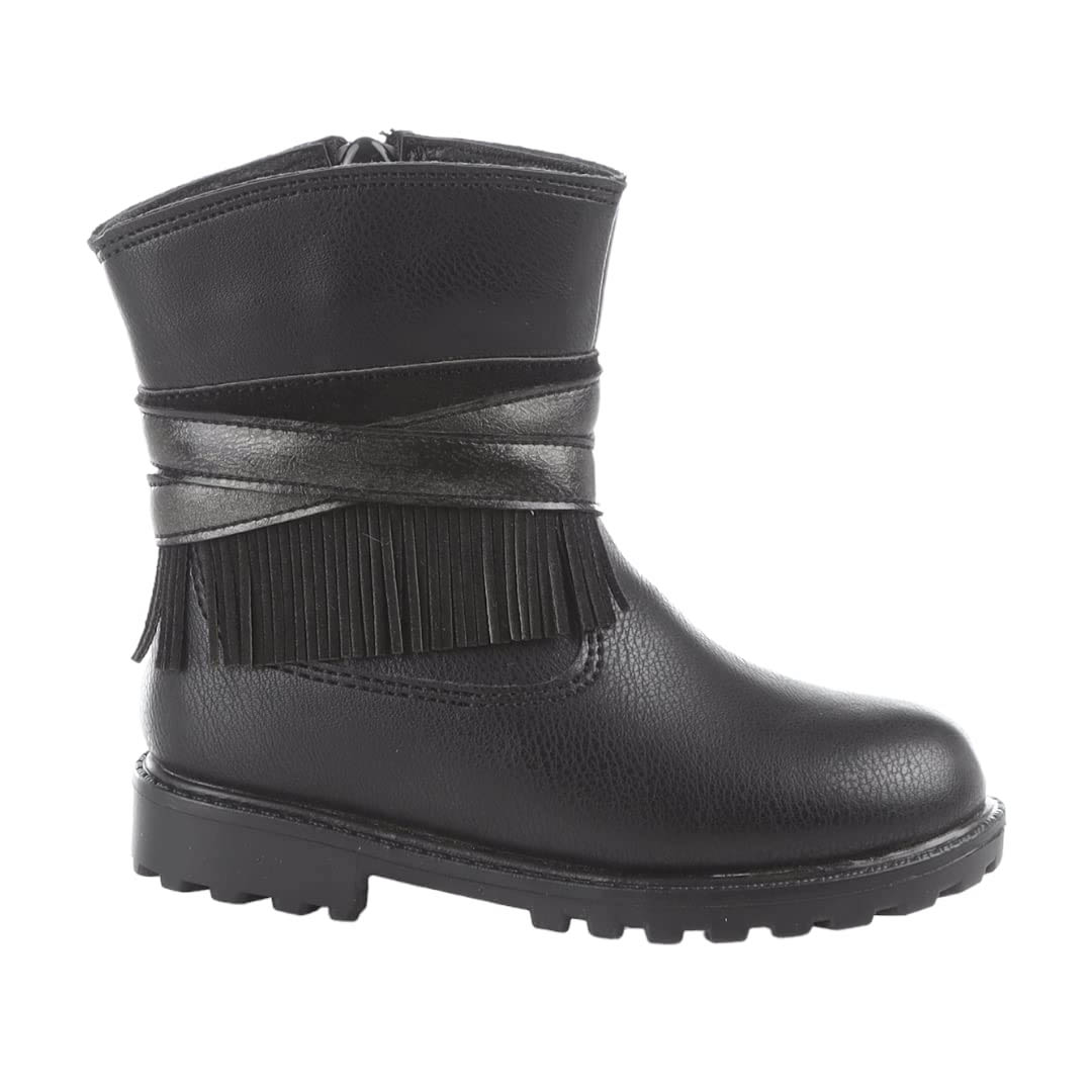 HK1135 هاف بوت بناتي كاجوال - أسود