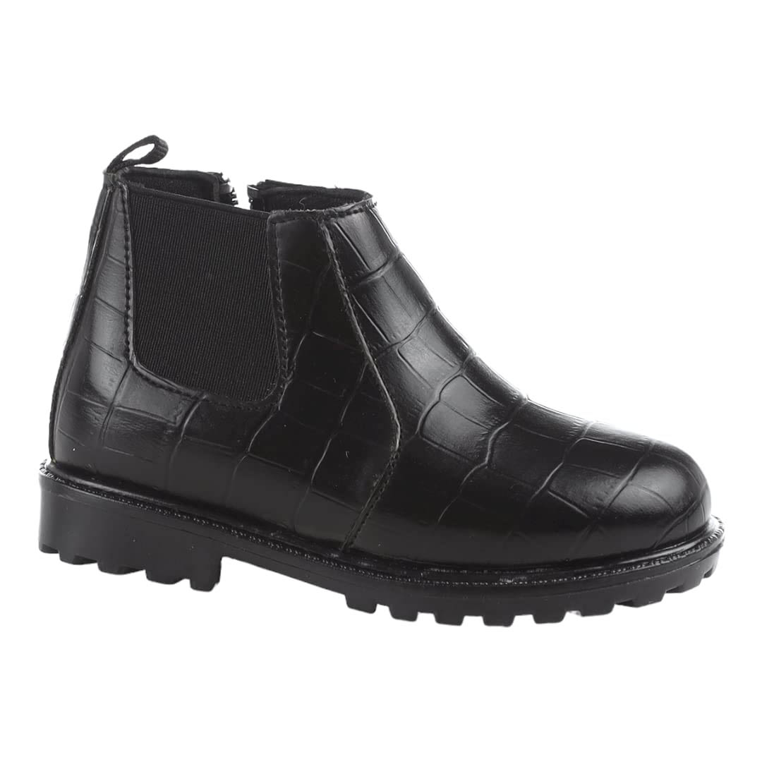 HK1119 هاف بوت بناتي كاجول - أسود