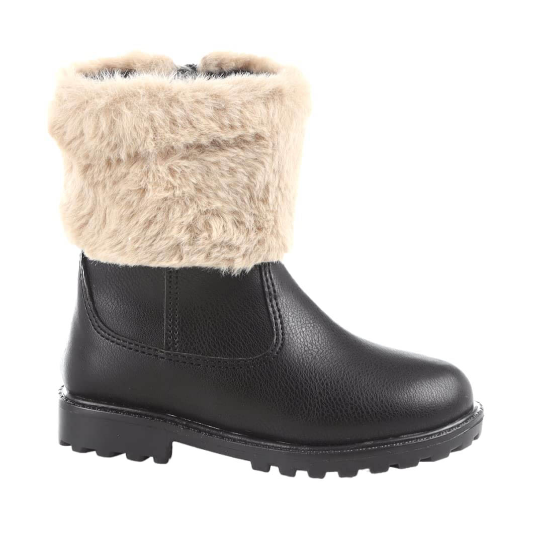 HK1125 هاف بوت بناتي كاجوال - أسود