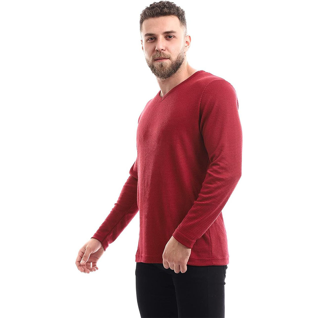 6303 تيشرت بكم طويل رجالي - نبيتي