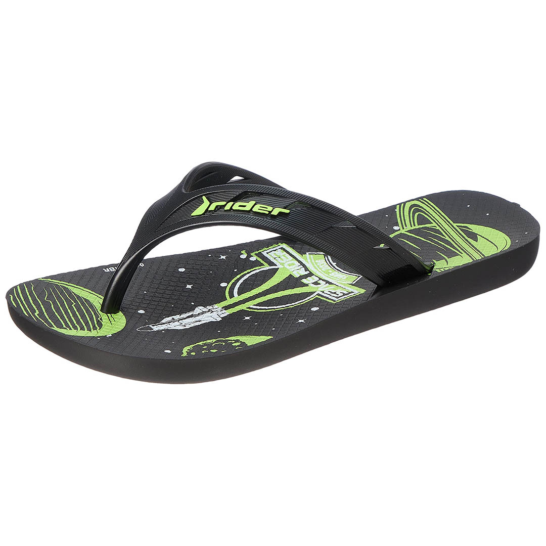 Rider T JOY شبشب أطفالي - أسود/أخضر