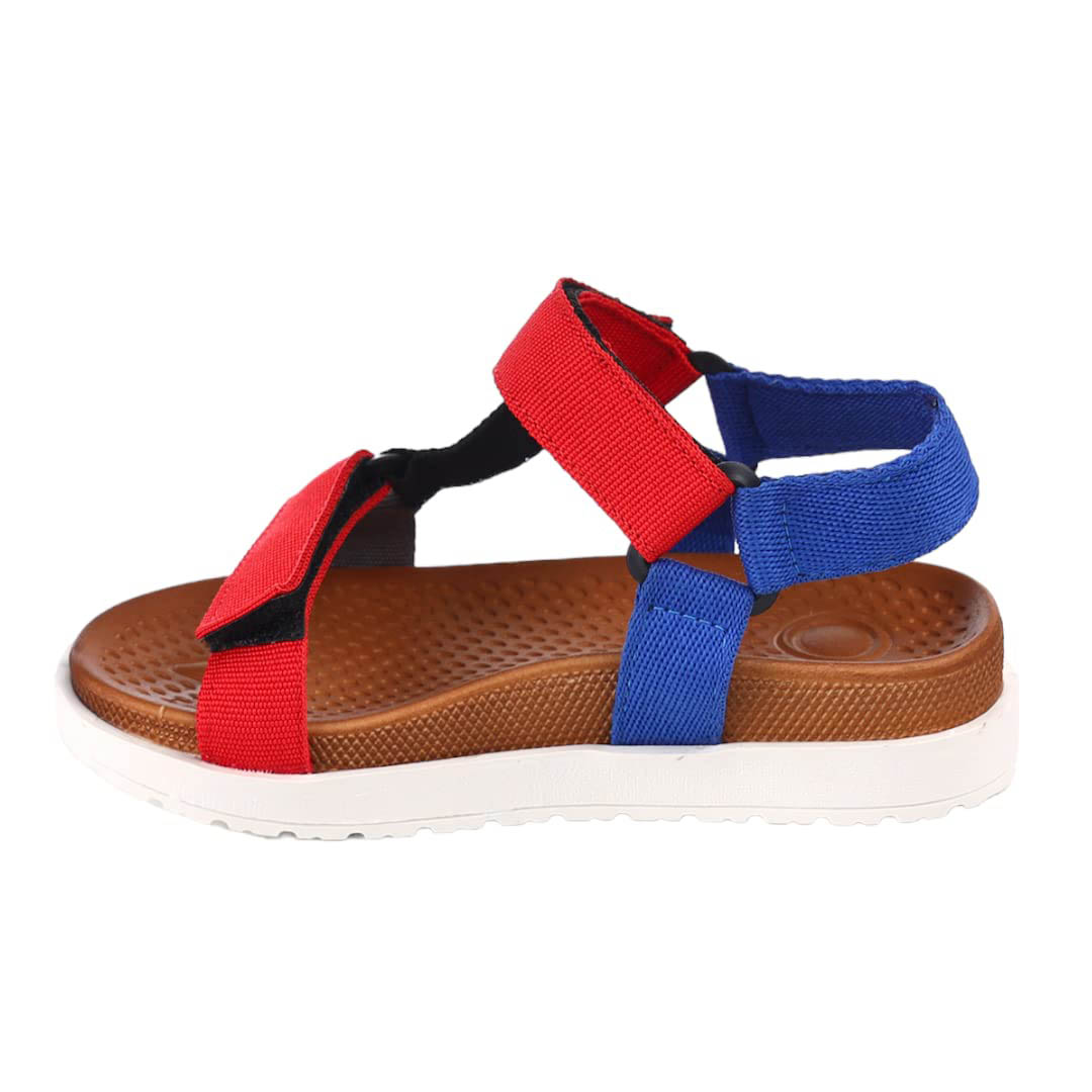 HK232014-3 صندل أولادي كاجوال - أحمر / أزرق