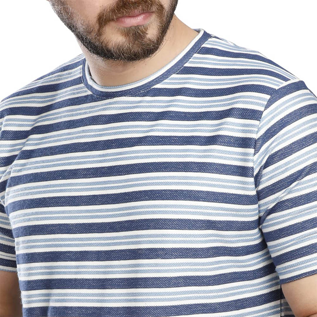 1000274 تي شيرت رجالي نص كم - أزرق