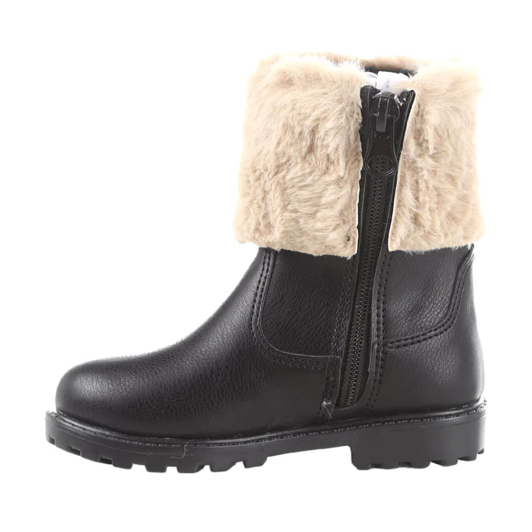 HK1125 هاف بوت بناتي كاجوال - أسود