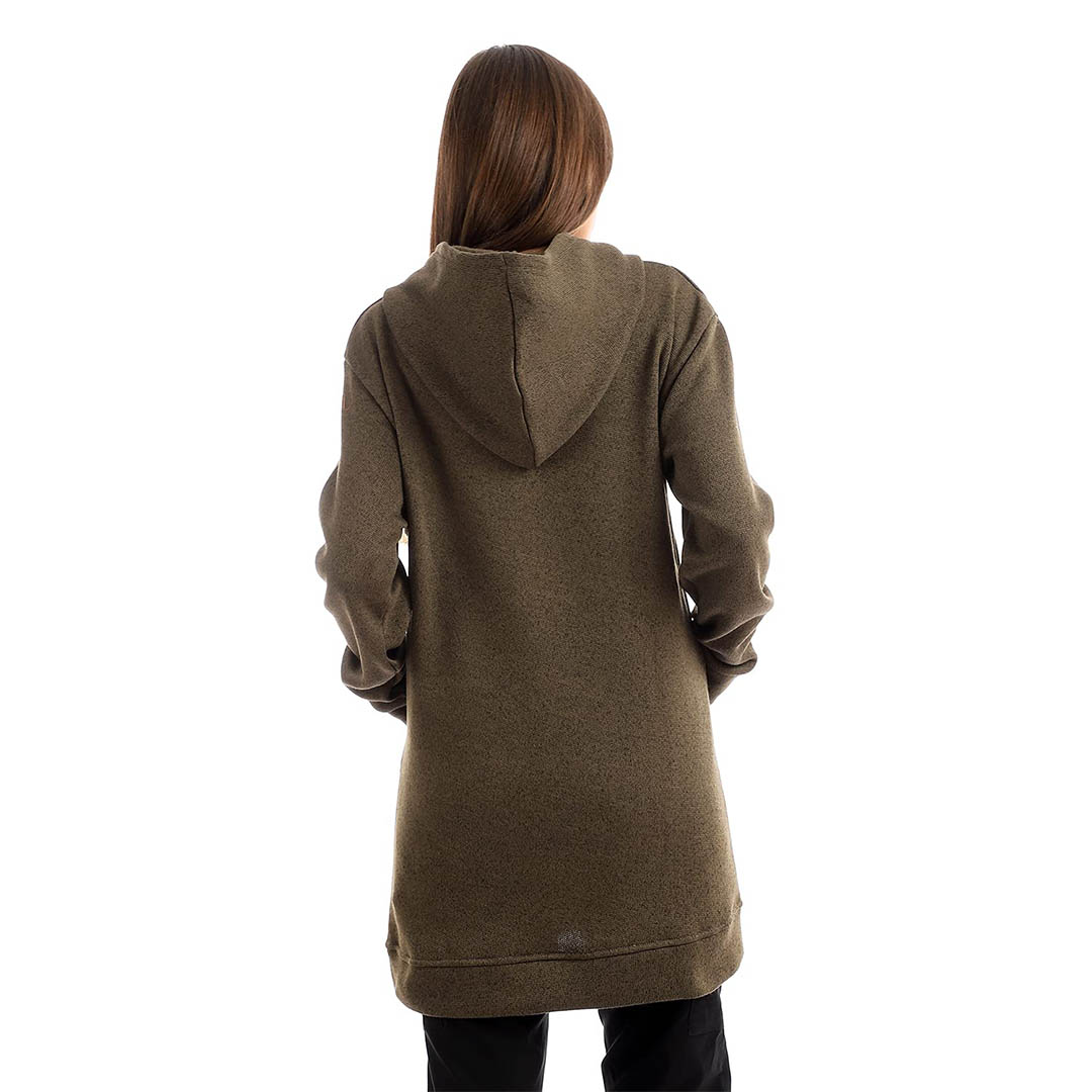 6209 سويت شيرت حريمي طويل - زيتي