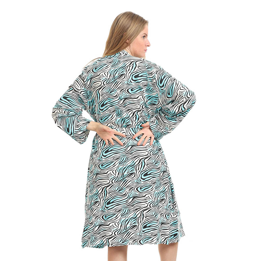 4214 قميص نوم حريمي مع روب - لبني