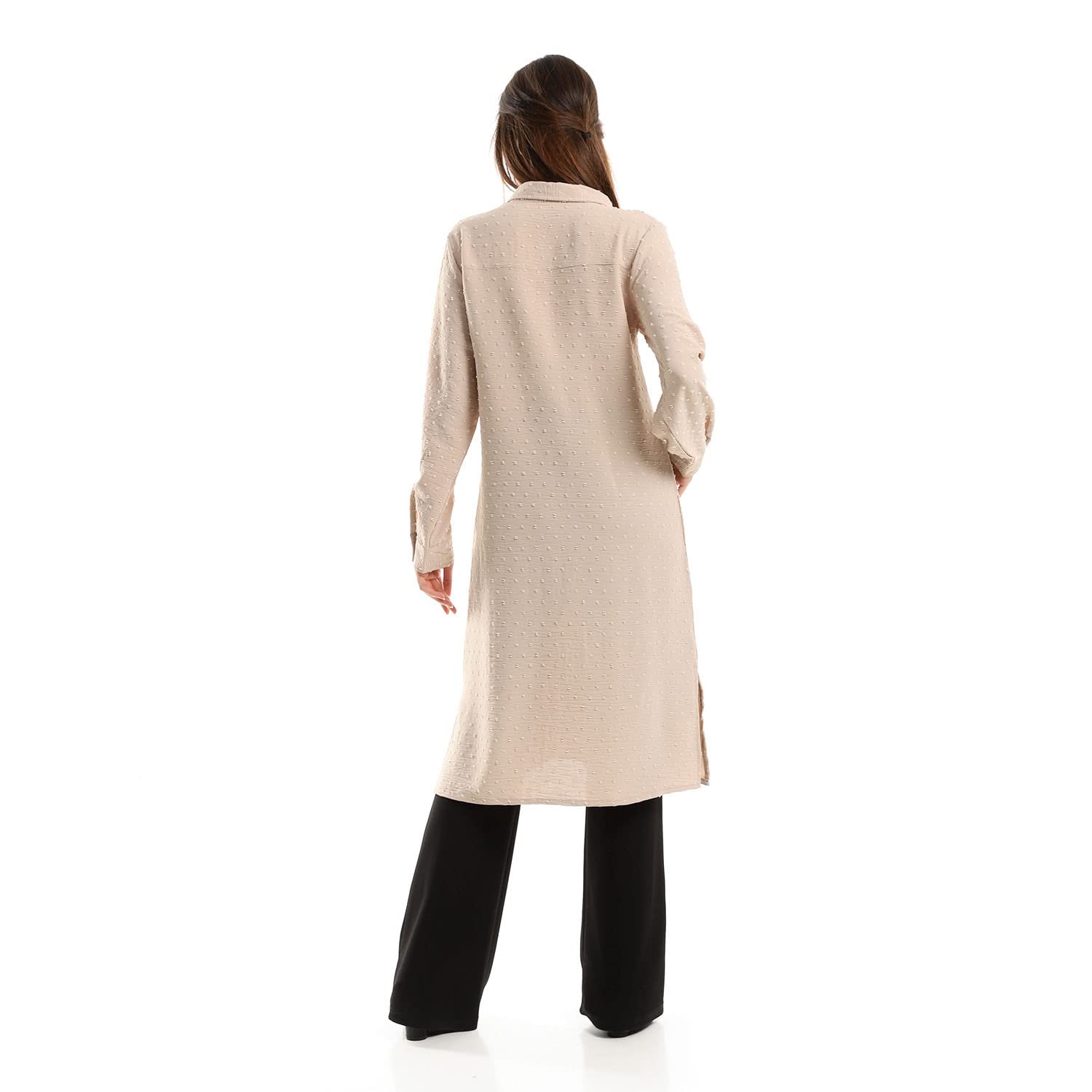 S2099 تونيك حريمي بكم طويل - بيج