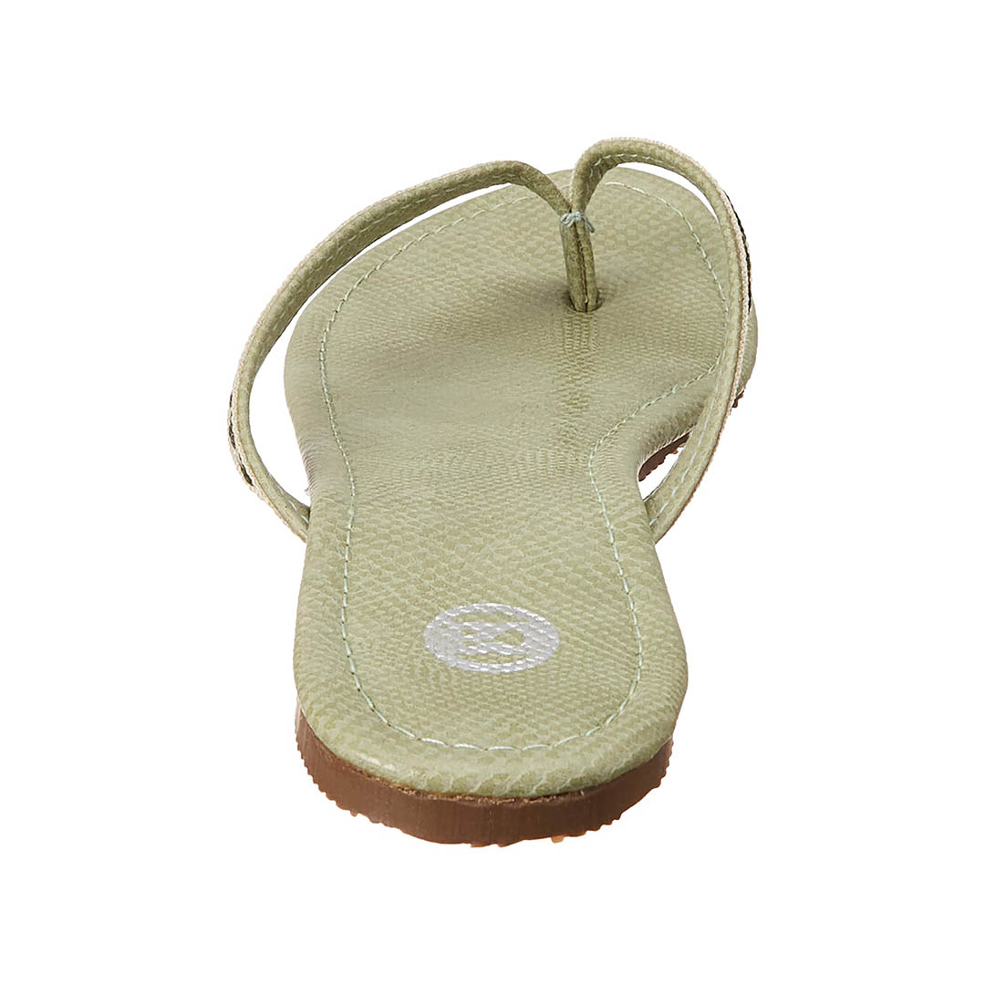 E47-0163-3 شبشب حريمي فلات - زيتي