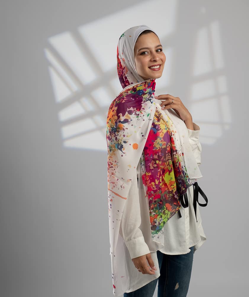 0019 طرحة شيفون حريمي - متعددة الألوان