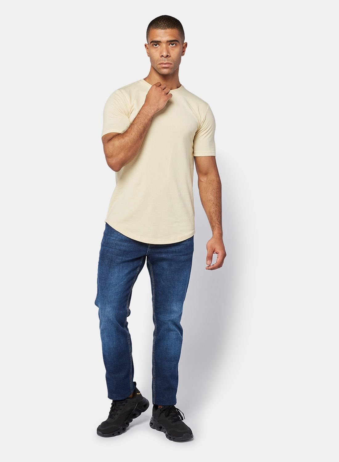 1000273 تي شيرت رجالي نص كم - أصفر