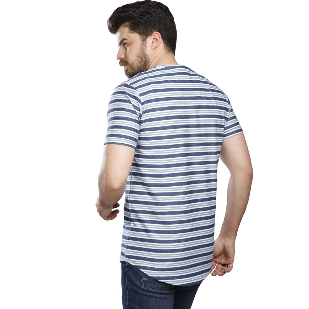 1000274 تي شيرت رجالي نص كم - أزرق