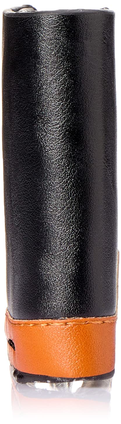 محفظة جلد رجالي - أسود/هافان