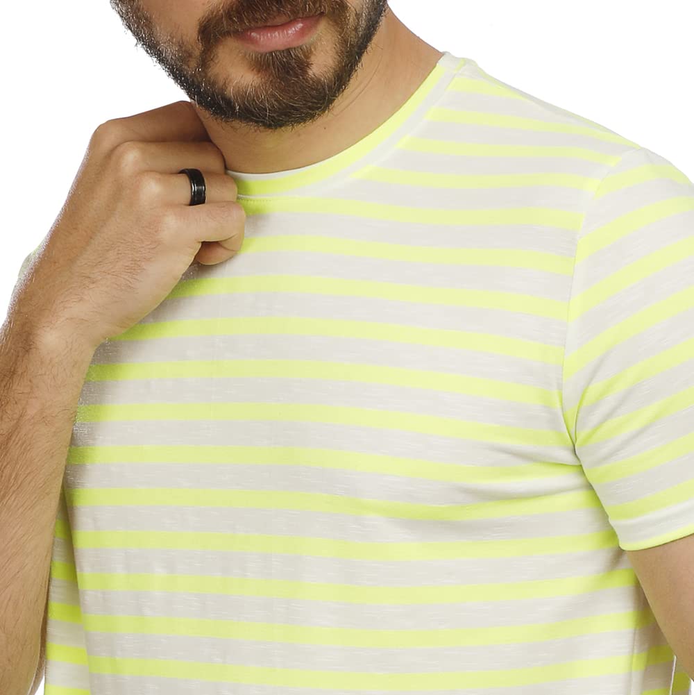 1000175 تي شيرت رجالي نص كم - ليموني