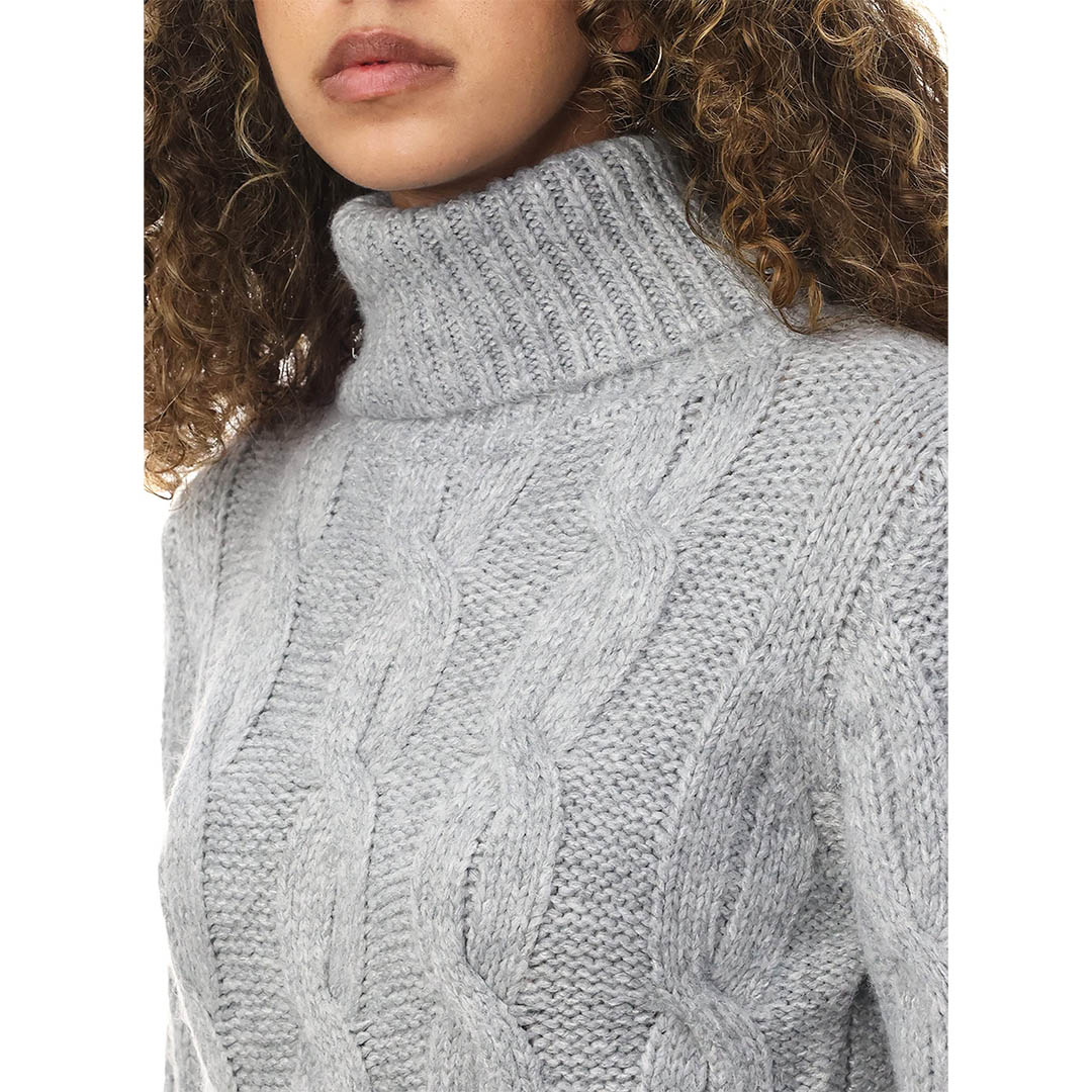 2800052 بلوفر حريمي كاجوال طويل - رمادي