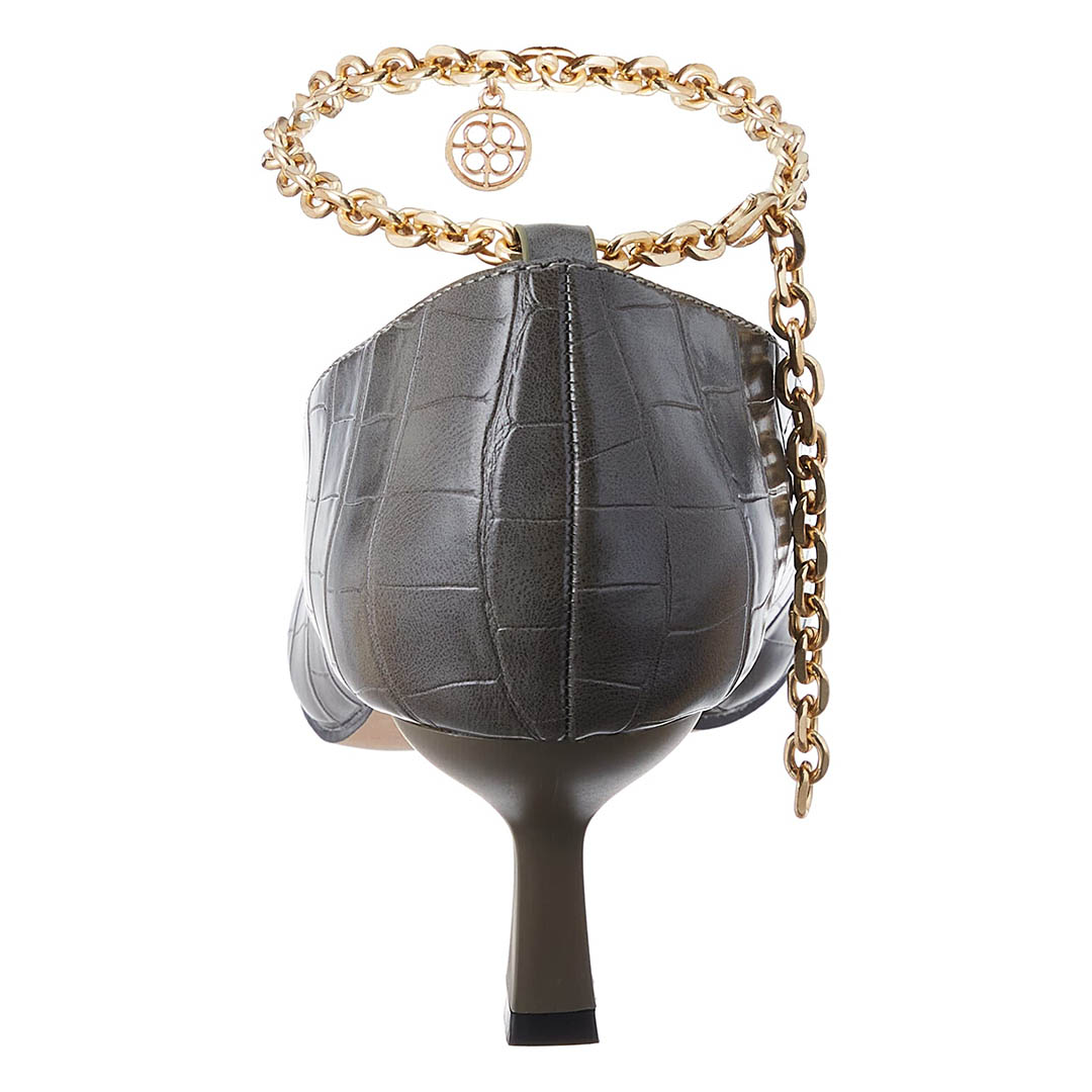 XKK-DVTT-015 جزمة بكعب حريمي - رمادي