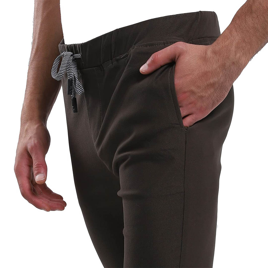 WR1185S21 بنطلون جبردين رجالي - زيتي