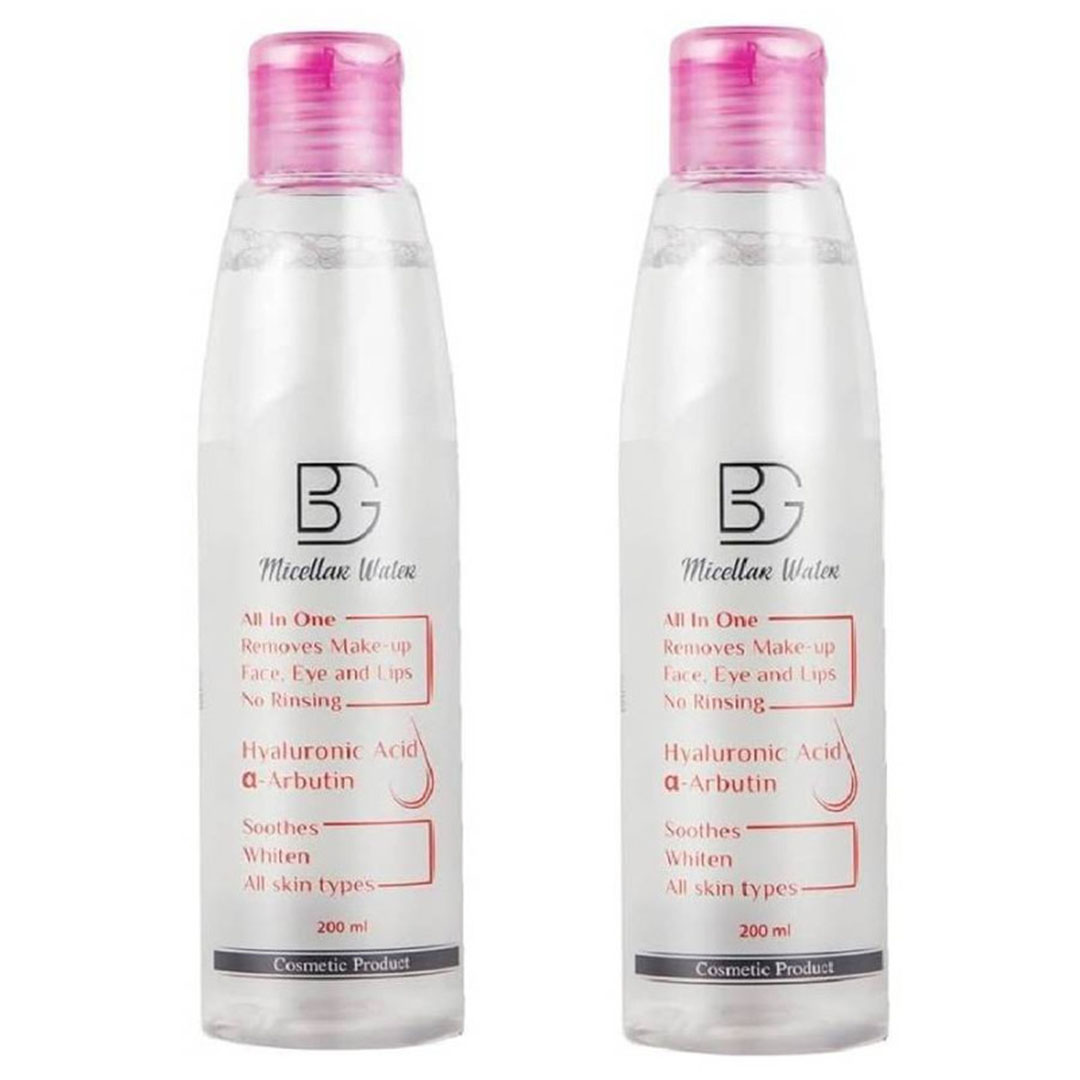 ماء ميسيلار من BG مزيل مكياج مقاوم للماء ومرطب للبشرة - 200 مل (1+1 مجانا)