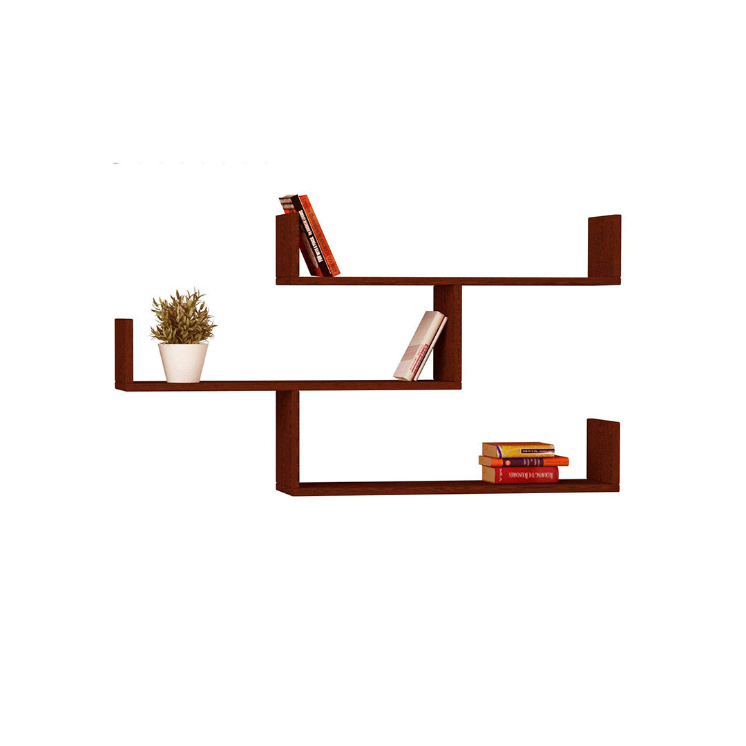 3 أرفف ديكور - بني