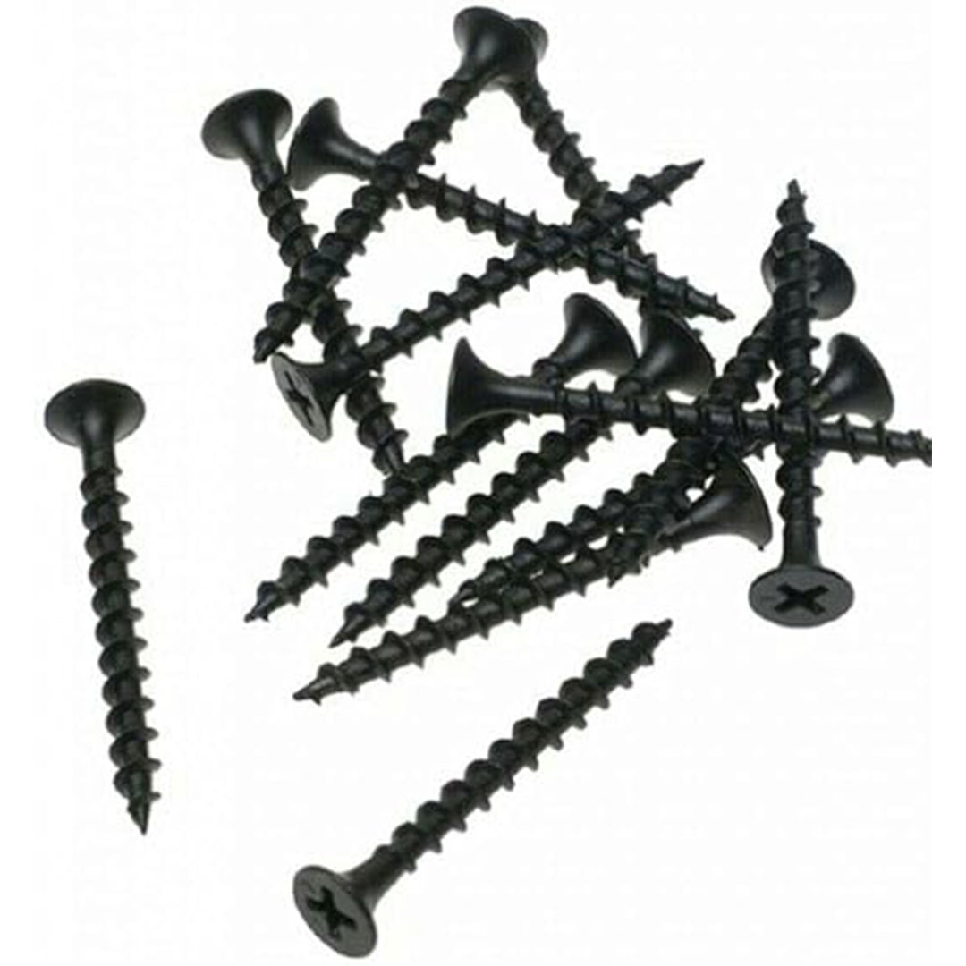 مسمار أسود ملولب - مقاس 3.5 × 60 مم - 50 قطعة