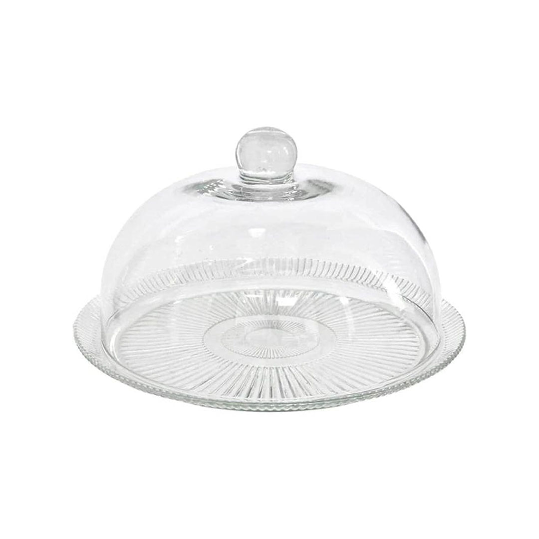 طبق زجاجي كبير - قطعة واحدة - أبيض