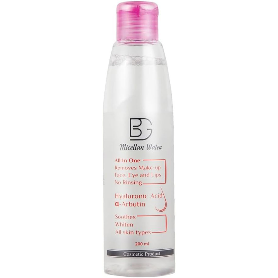 ماء ميسيلار BG يزيل المكياج المقاوم للماء ويرطب البشرة - 200 مل.