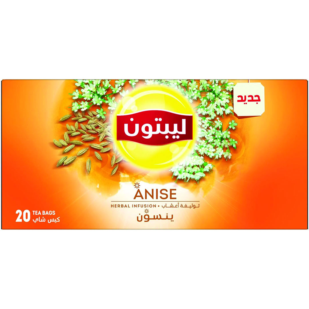شاي ليبتون بالأعشاب واليانسون - 20 كيس فتلة - 40 جرام