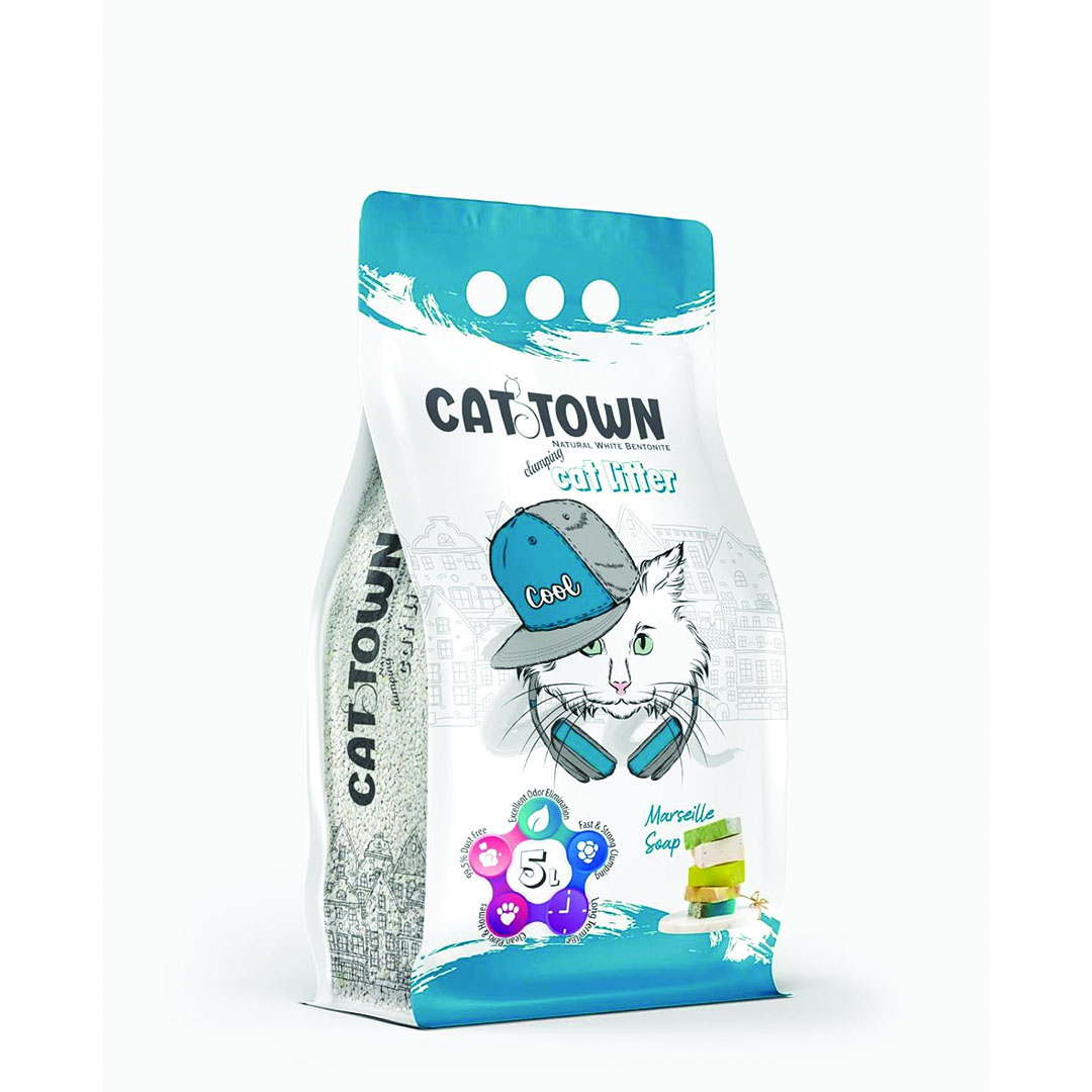 رمل فضلات القطط برائحة صابون مرسيليا - 5 لتر