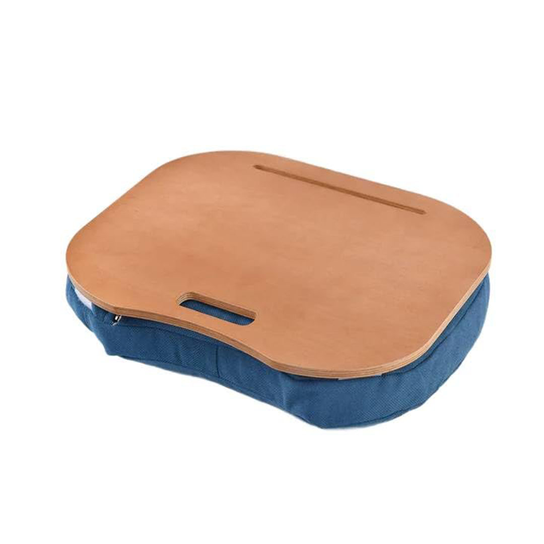 مكتب محمول للابتوب مزود بوسادة - أزرق