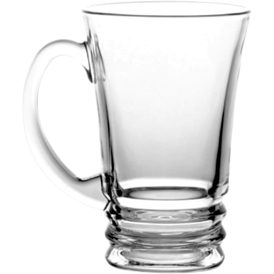 مج قهوة زجاجي - 170 مل - شفاف