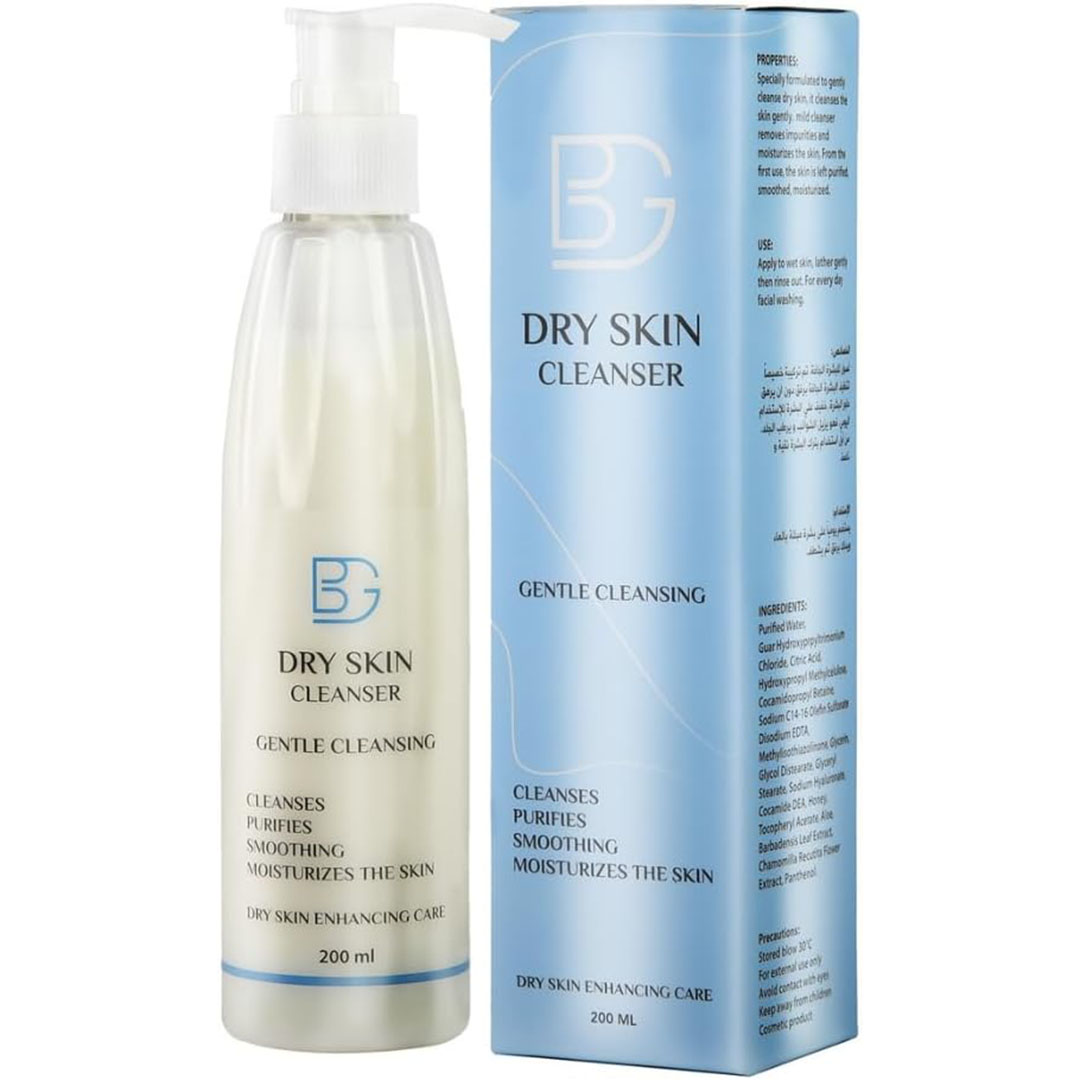 غسول جل منظف ​​البشرة الجافة من BG بحمض الهيالورونيك - 200 مل