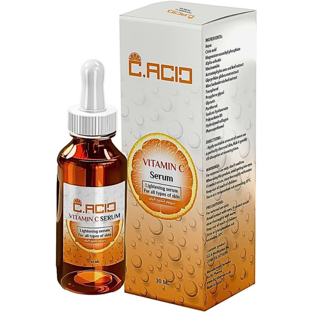 سيروم فيتامين سي من BG يقلل من الخطوط الدقيقة والبقع الداكنة - 30 مل