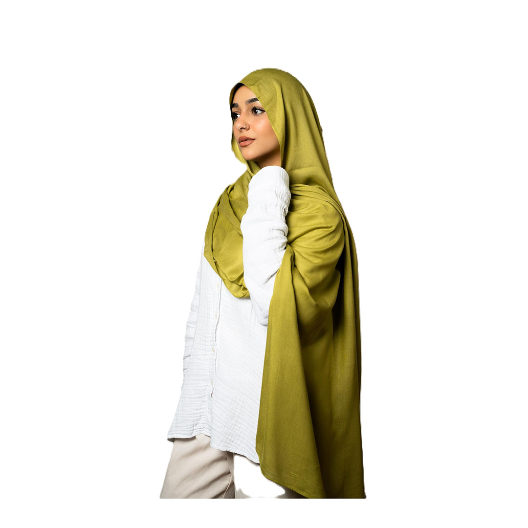 طرحة قطن - 75 سم × 200 سم - زيتي