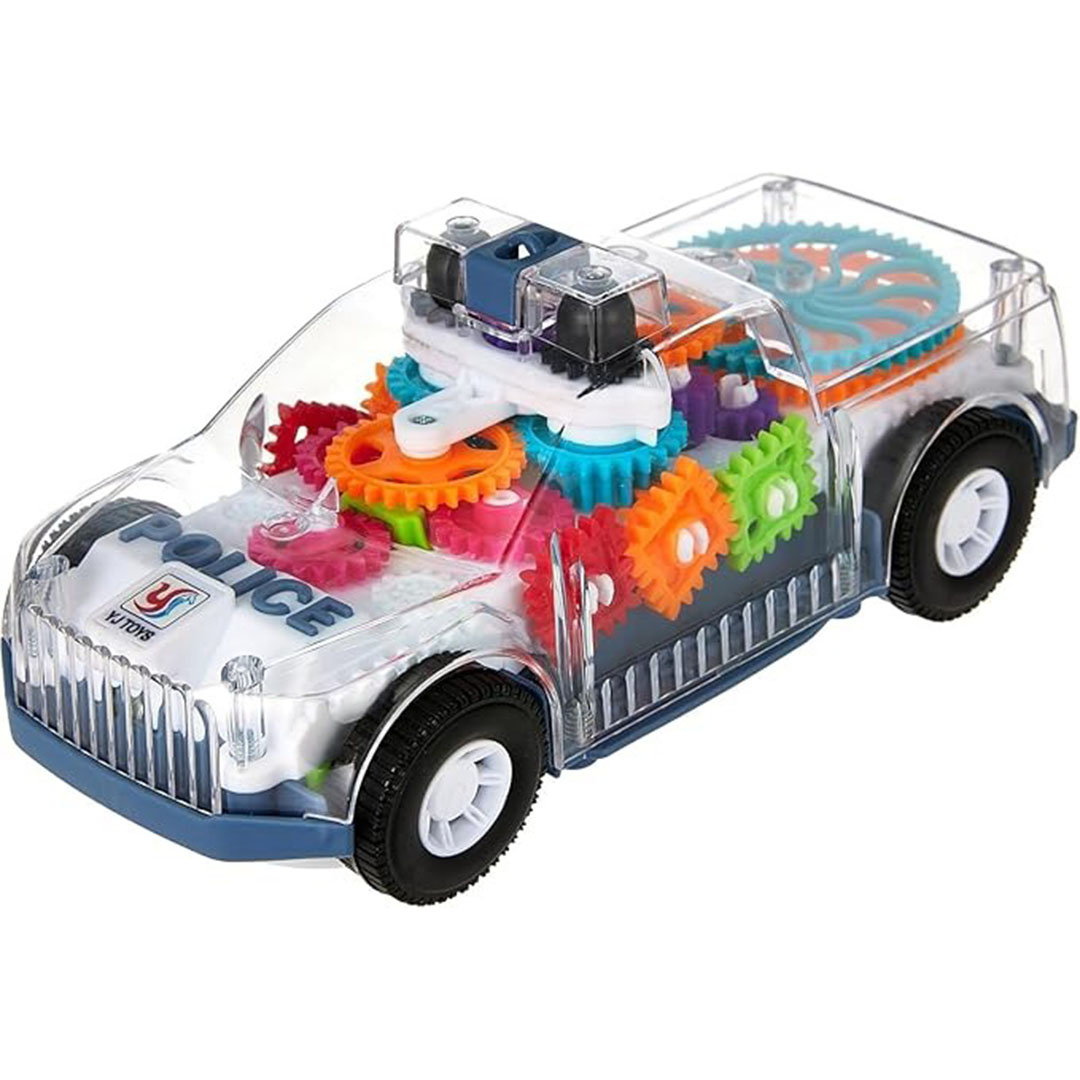 لعبة سيارة شرطة كهربائية شفافة بأضاءة وموسيقي