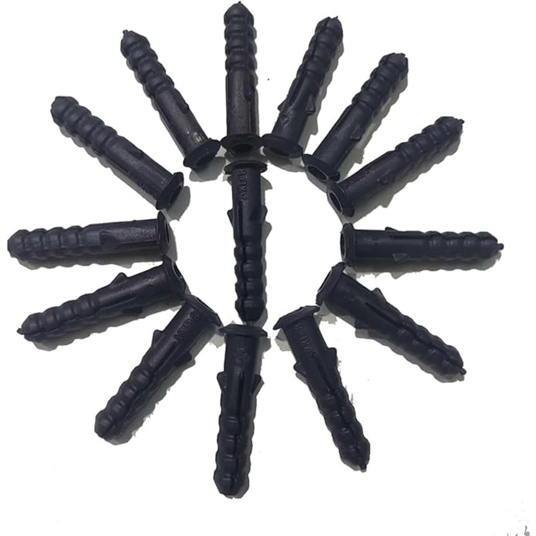 سدادات بلاستيكية للحوائط - أسود - ٨ مم - ٢٤