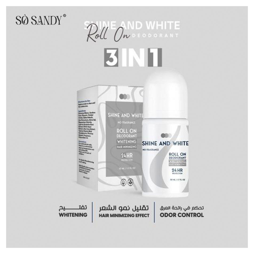 مزيل عرق رول للتبييض سو ساندي - بدون رائحة - قطعتين - 50 مل