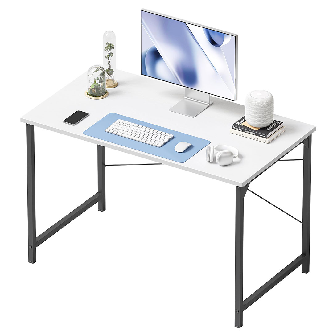 مكتب كمبيوتر منزلي خشب - 50*74*90 سم - أبيض