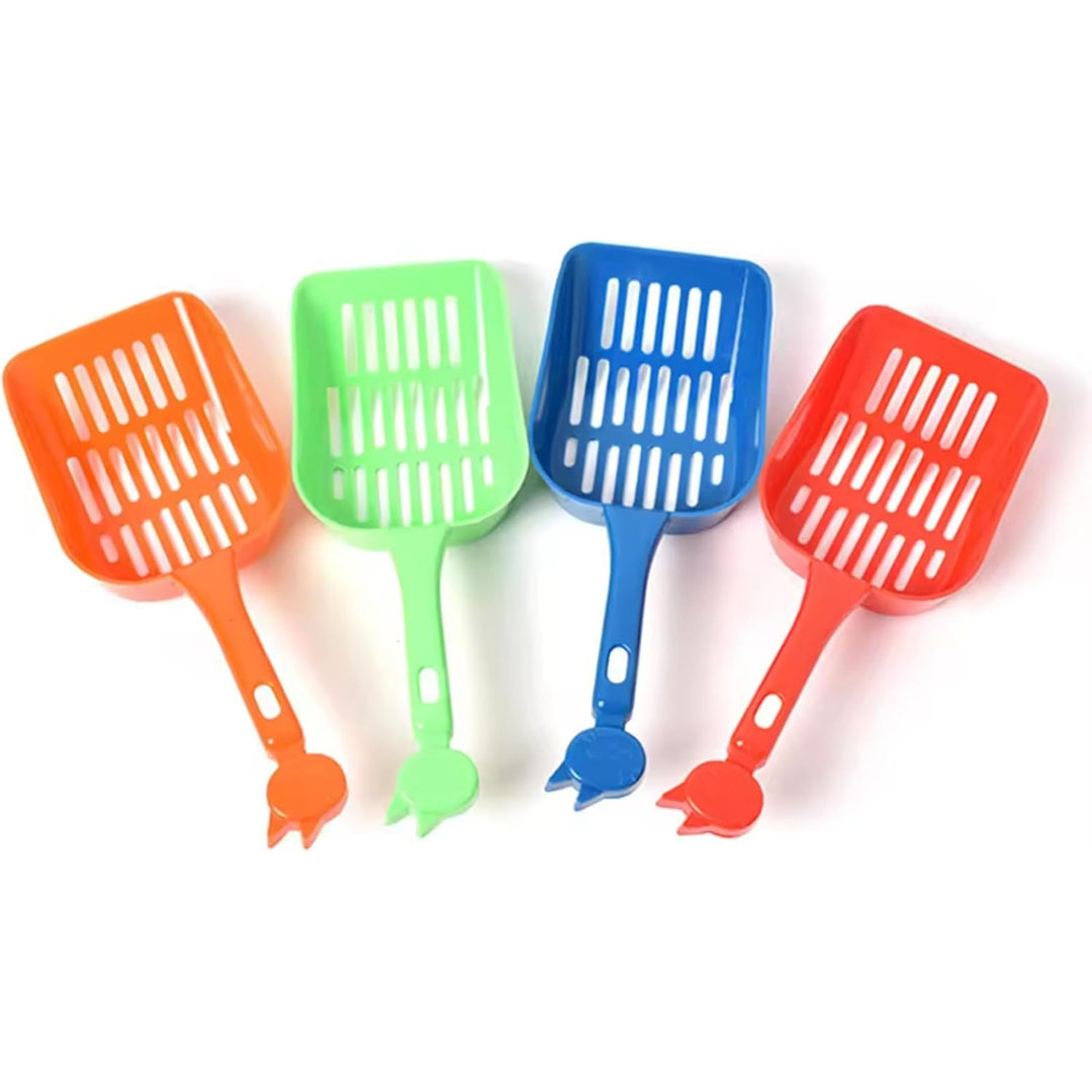 مجرفه للنفايات من البلاستيك - 1 قطع - متعدد الألوان