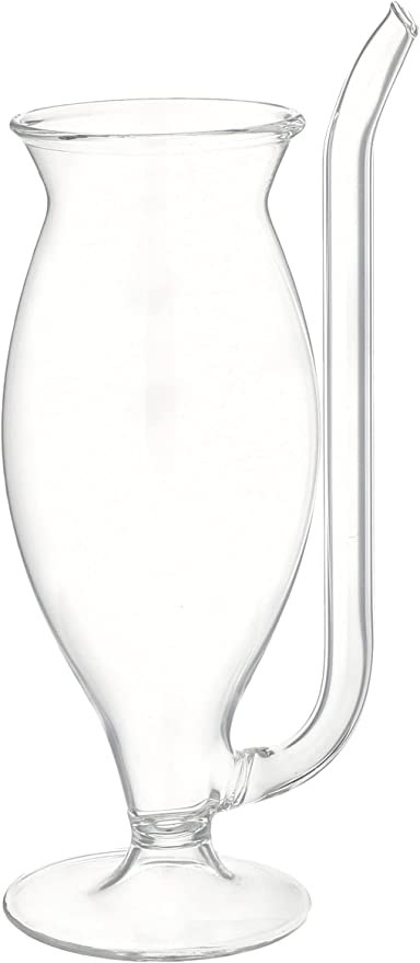 كوب زجاج مدمج مع شفاطة - 250 مللي