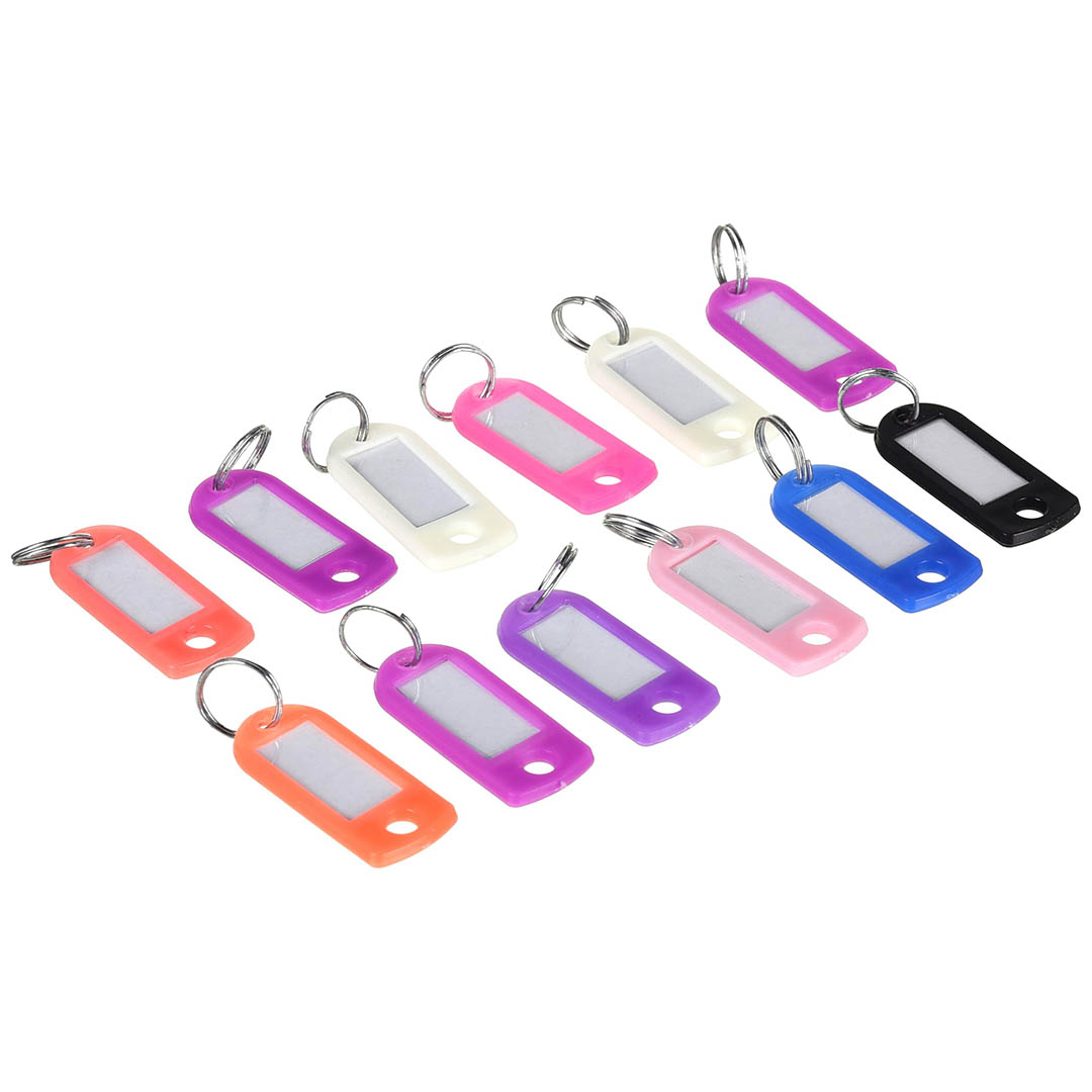 ميداليه بلاستيك للمفاتيح - 50 قطعه - متعدد الالوان