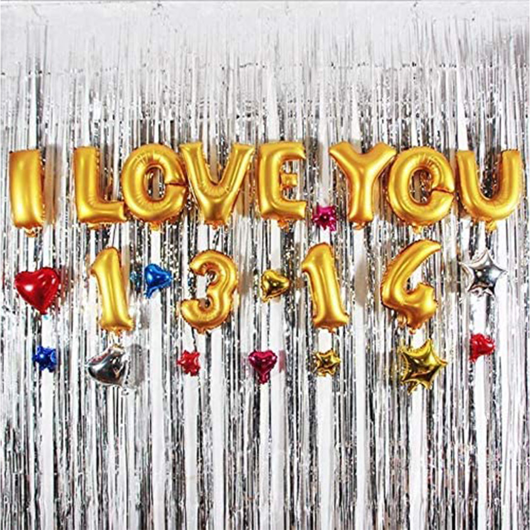 ستارة شراشيب لعيد الميلاد - فضي - 1*2 متر