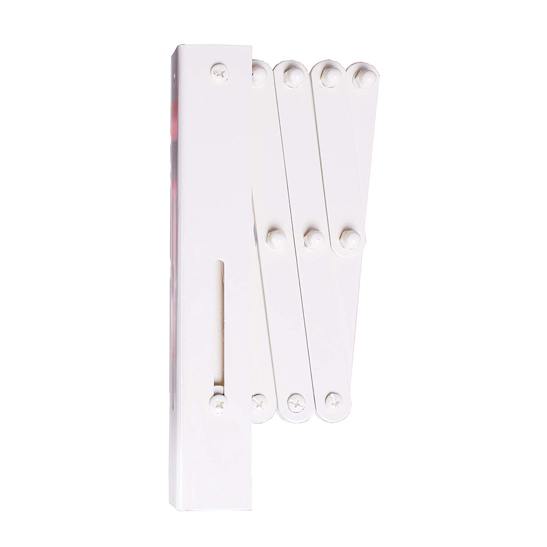 منشر غسيل يثبت علي الحائط - 120 سم - أبيض