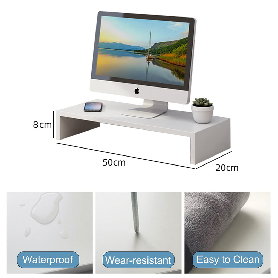 رف كمبيوتر صغير - أبيض