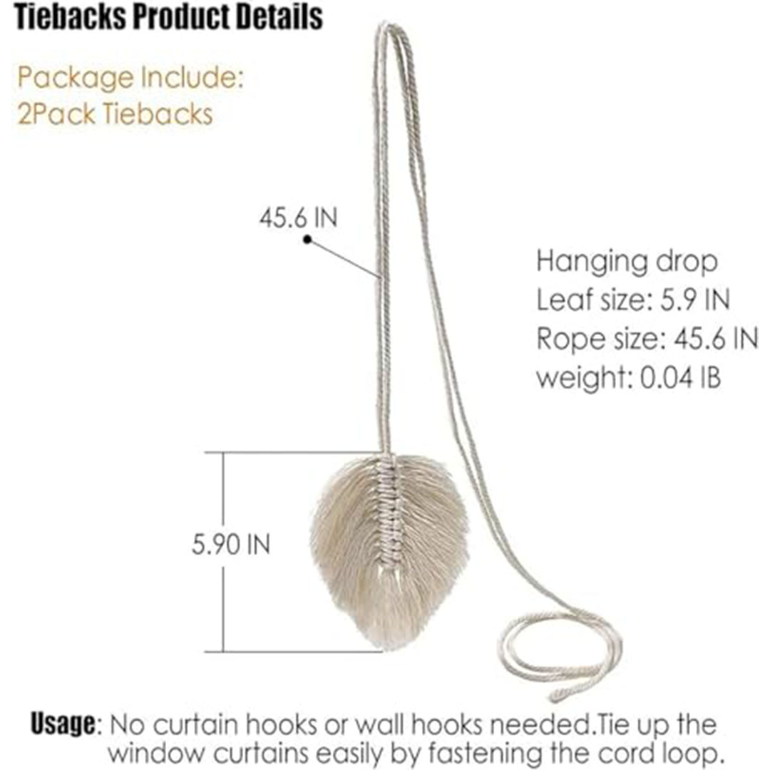 رباط الستائر - شكل ورقة شجر