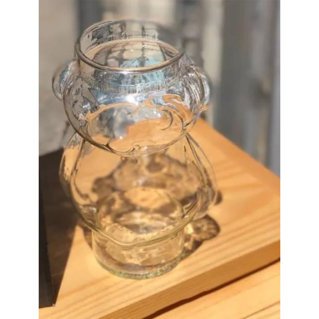 كوب زجاجي بقاعدة مربعة - 400 مللي - شفاف