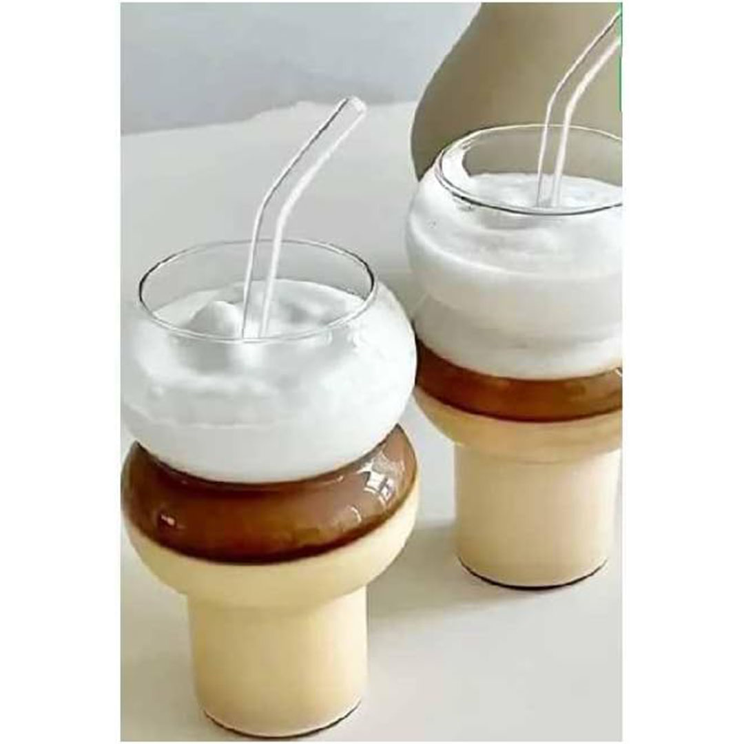 كوب زجاجي للمشروبات - 350 مللي - قطعة واحدة - شفاف