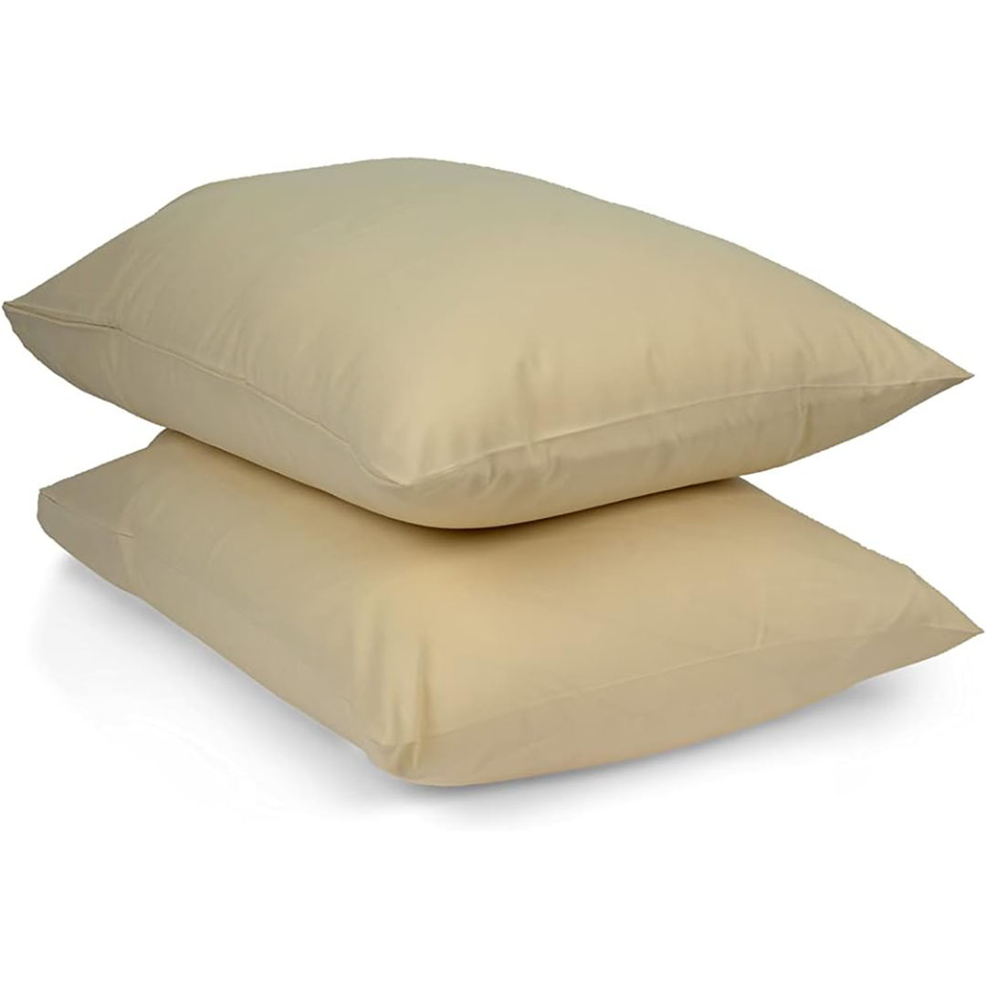 طقم كيس مخدة قطن - 50*70 سم - كريمي